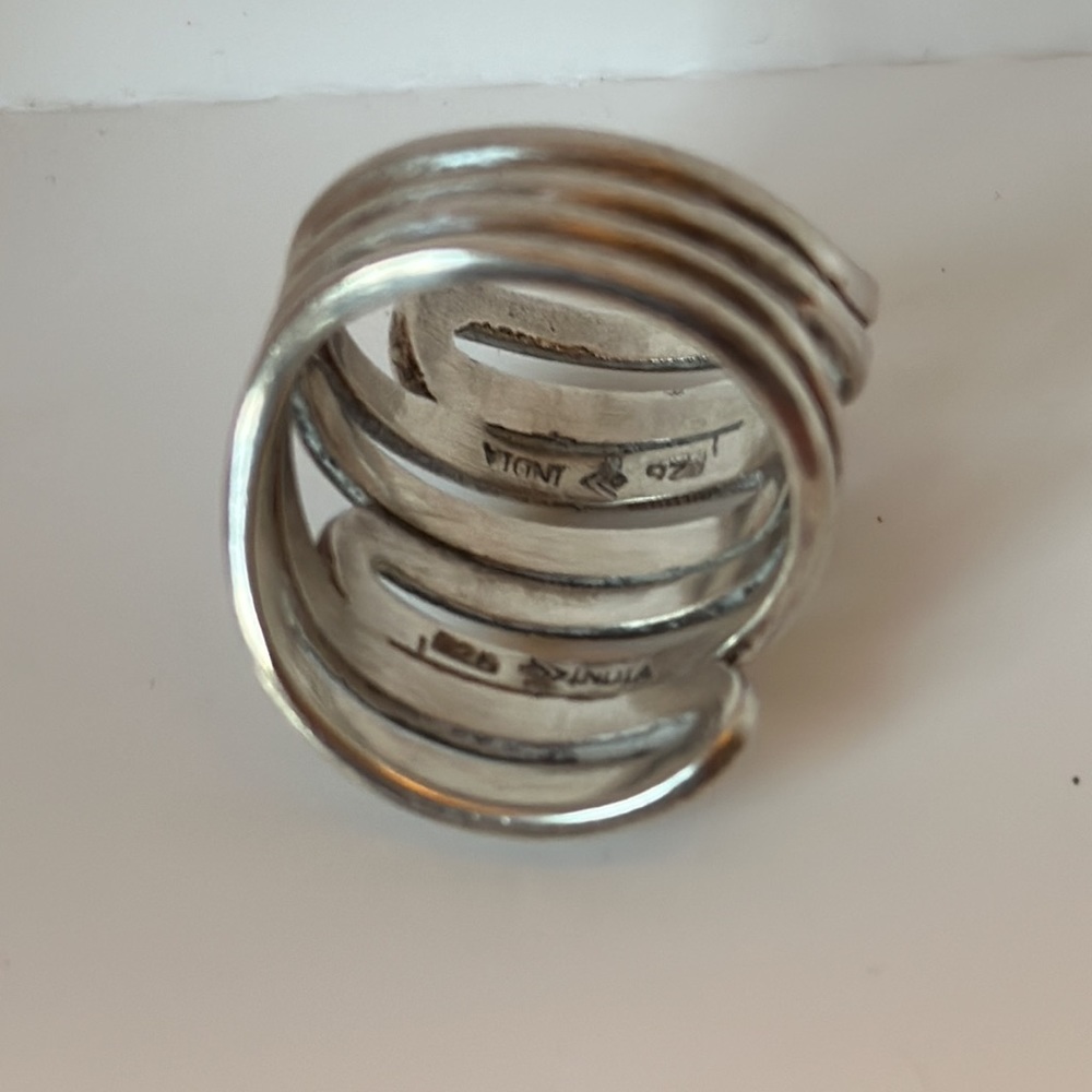 Silpada Sterling Silver Swirl Open Band Ring - Silver - Picture 2 of 4